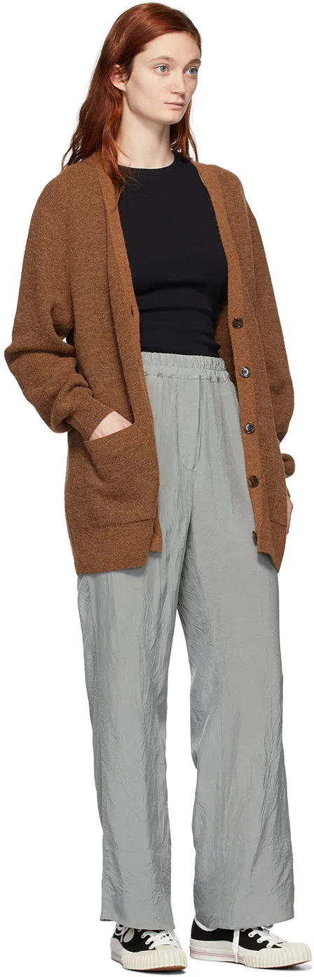 Acne Studios Grey Crinkled Fluid Trousers