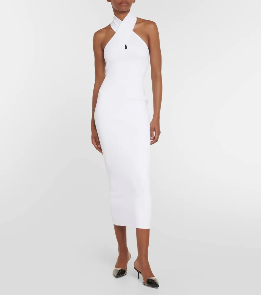 Alaia Halterneck bodycon midi dress