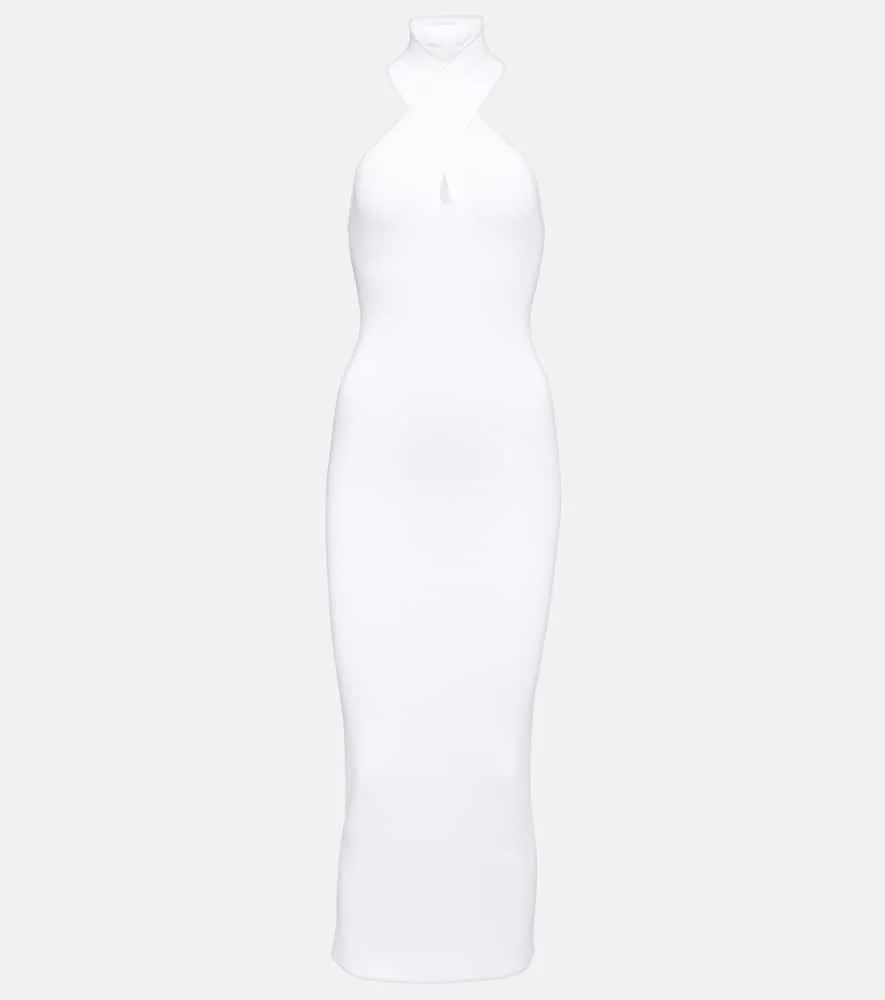 Alaia Halterneck bodycon midi dress