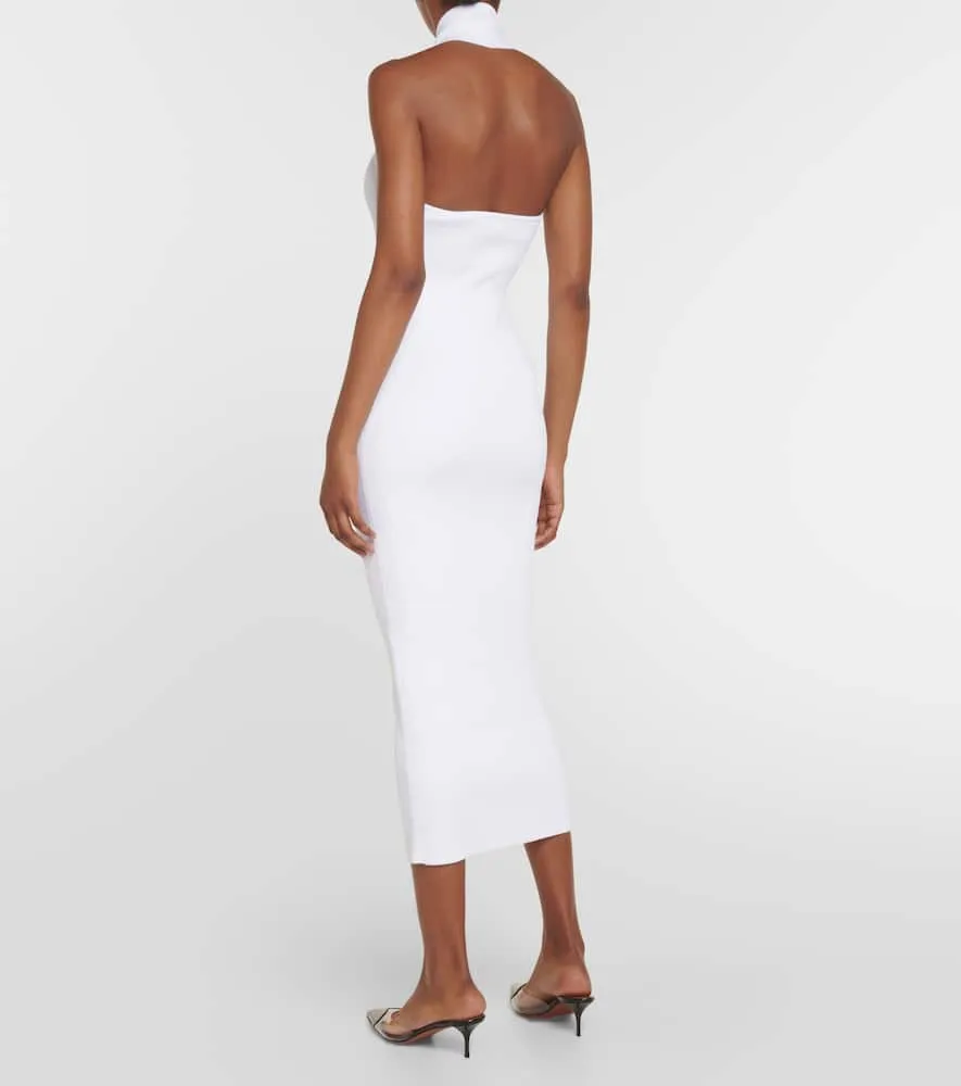 Alaia Halterneck bodycon midi dress