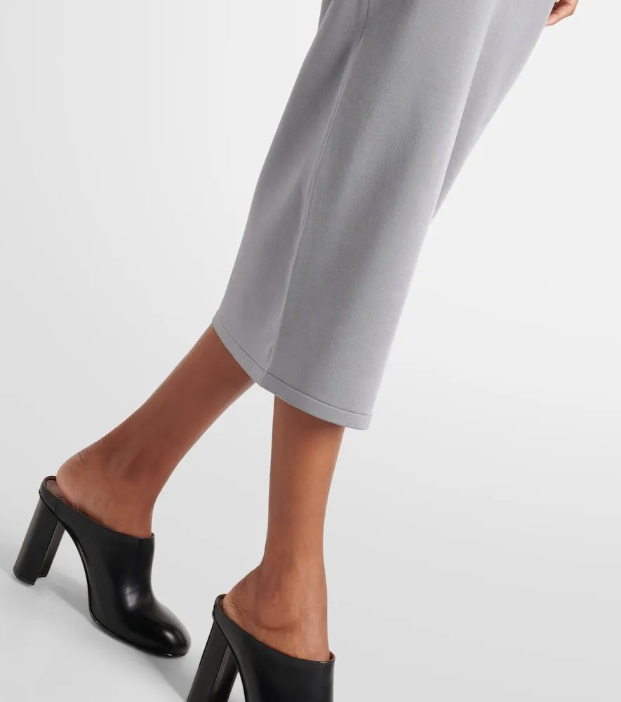 Alaia Hooded jersey midi dress