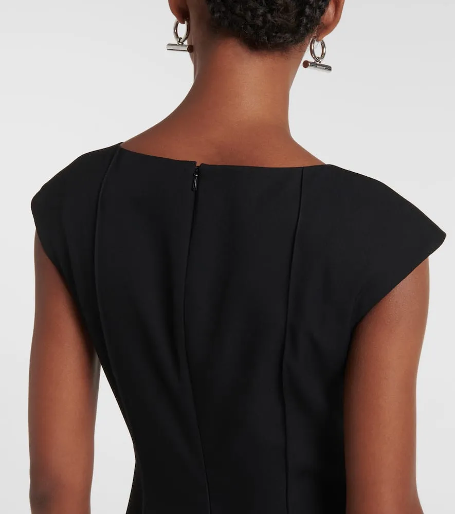 Alexander McQueen Pintuck wool midi dress
