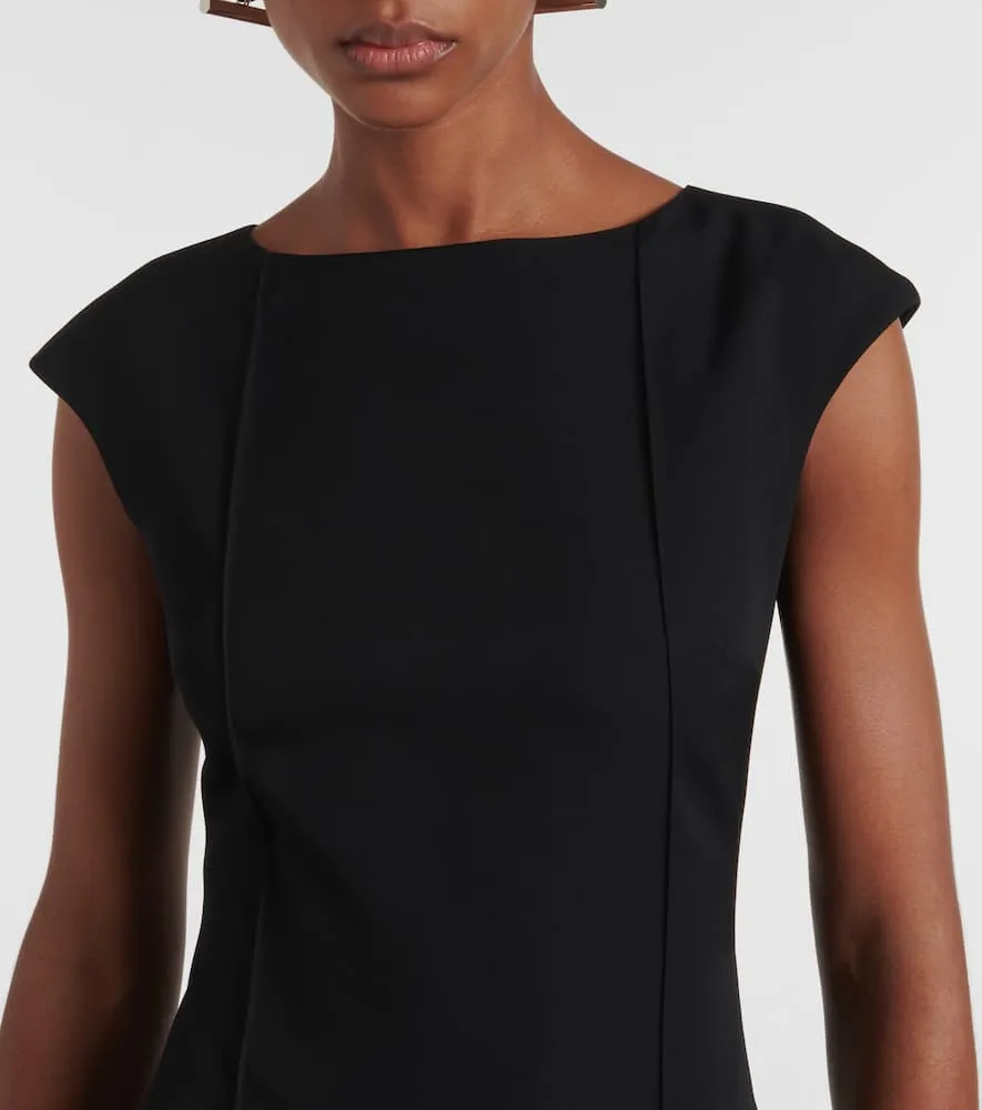 Alexander McQueen Pintuck wool midi dress