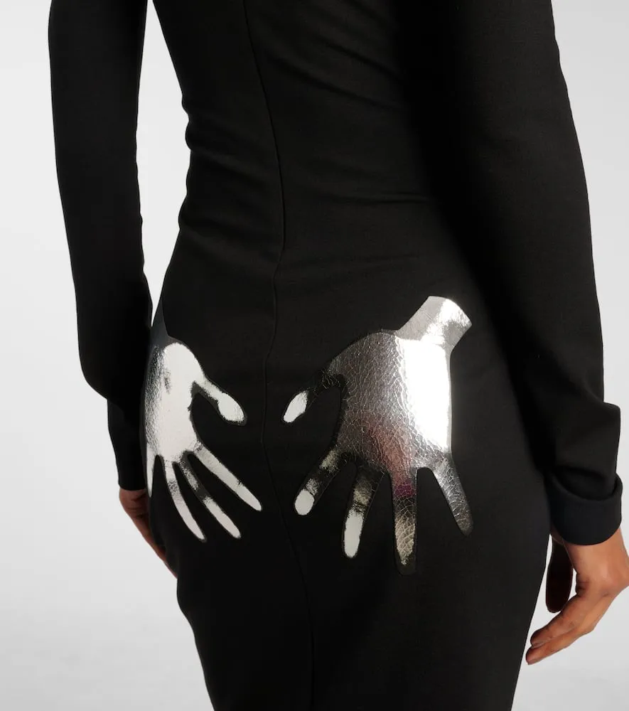 Area Patch-appliqu√É¬© jersey midi dress
