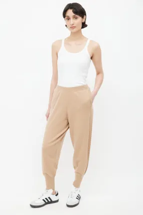 Beige Cashmere Knit Jogger