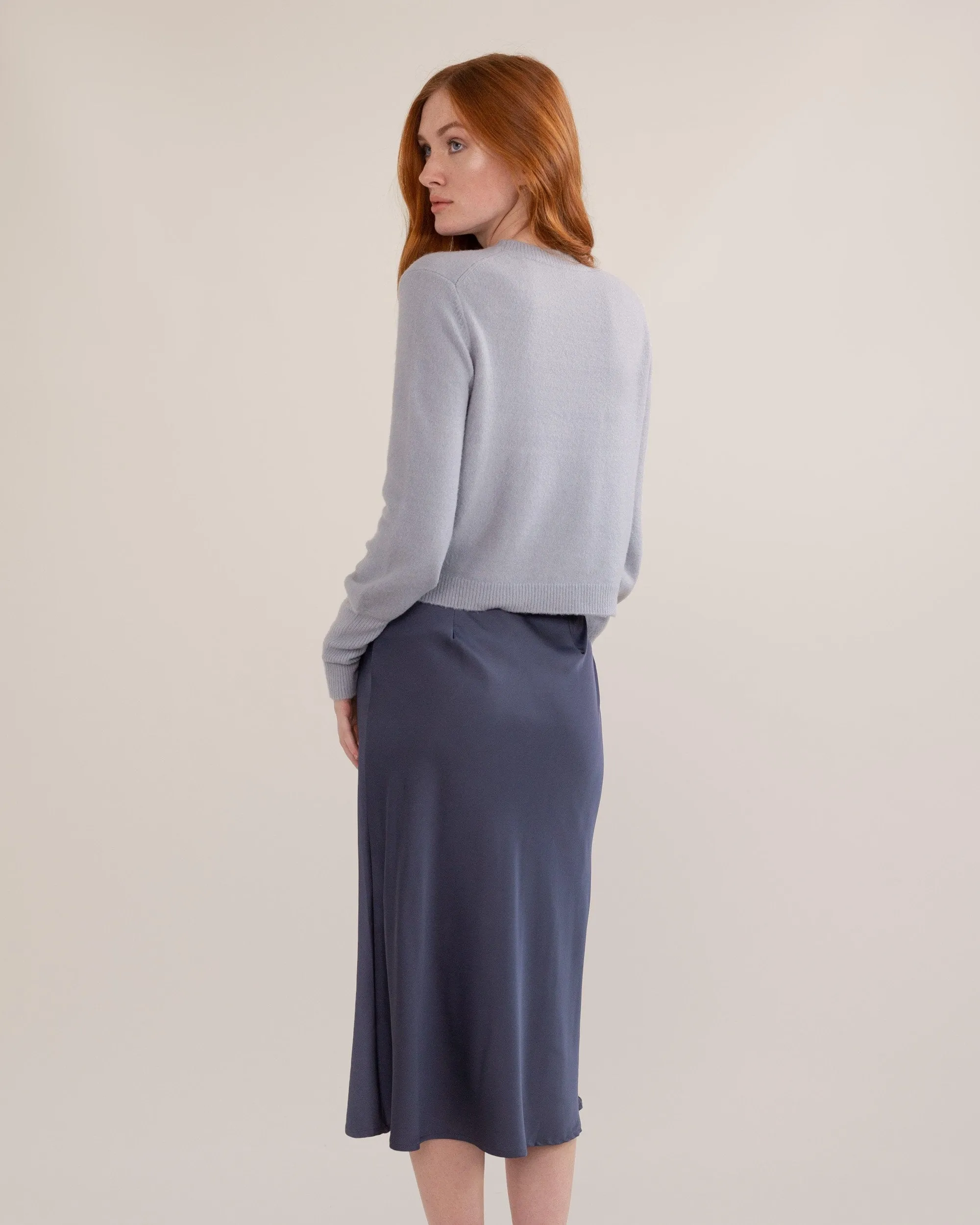 Belinda Ribbed-Sleeve Sweater