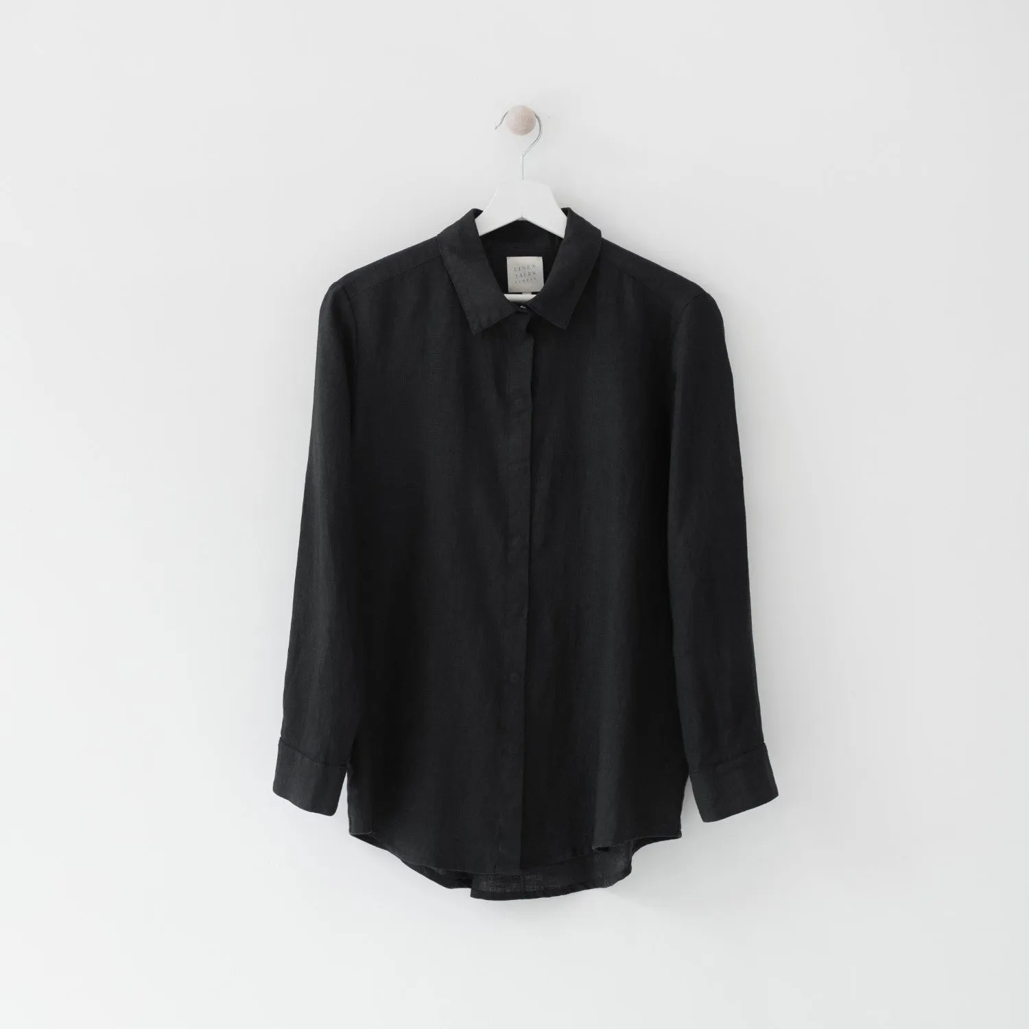 Black Linen Azalea Shirt