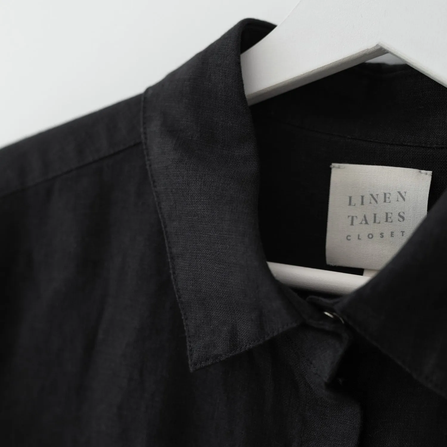 Black Linen Azalea Shirt