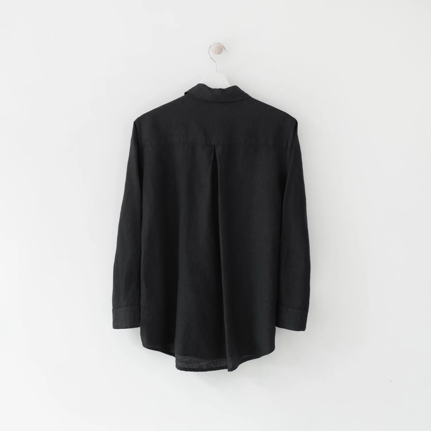 Black Linen Azalea Shirt