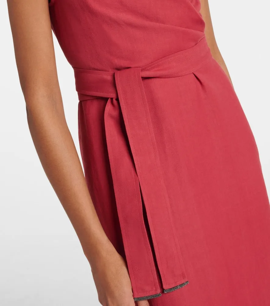 Brunello Cucinelli Gathered midi dress