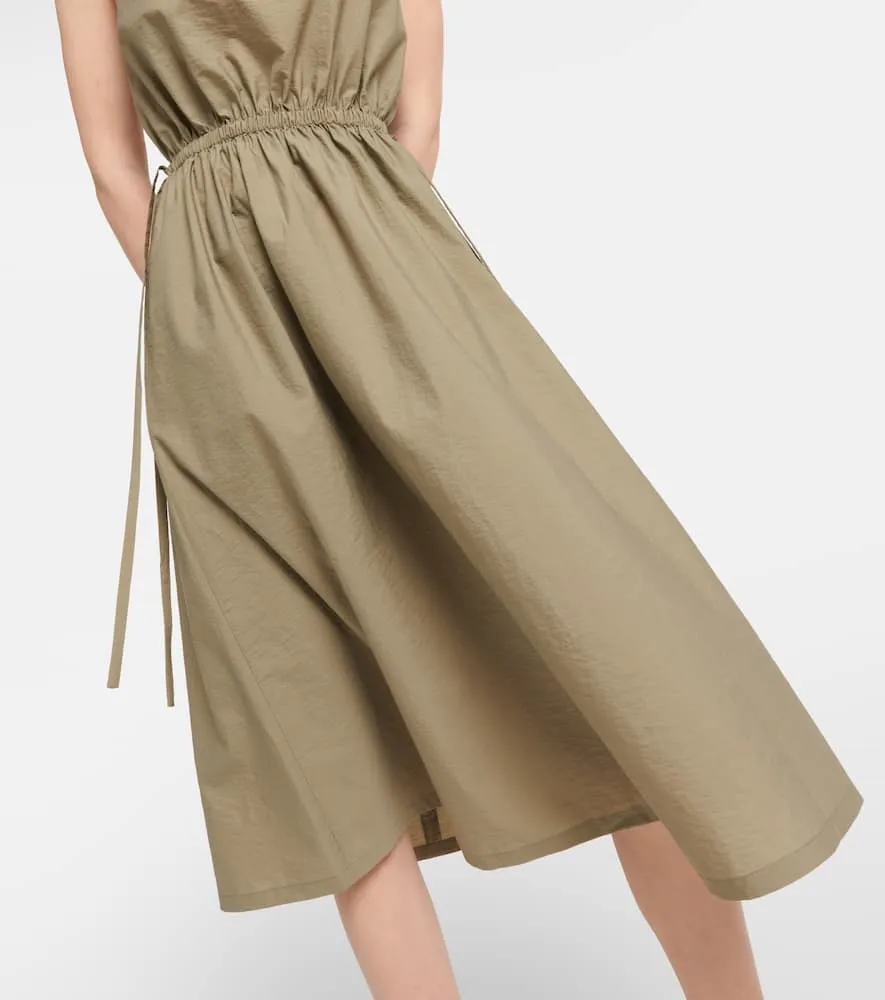 Brunello Cucinelli Halterneck cotton-blend midi dress