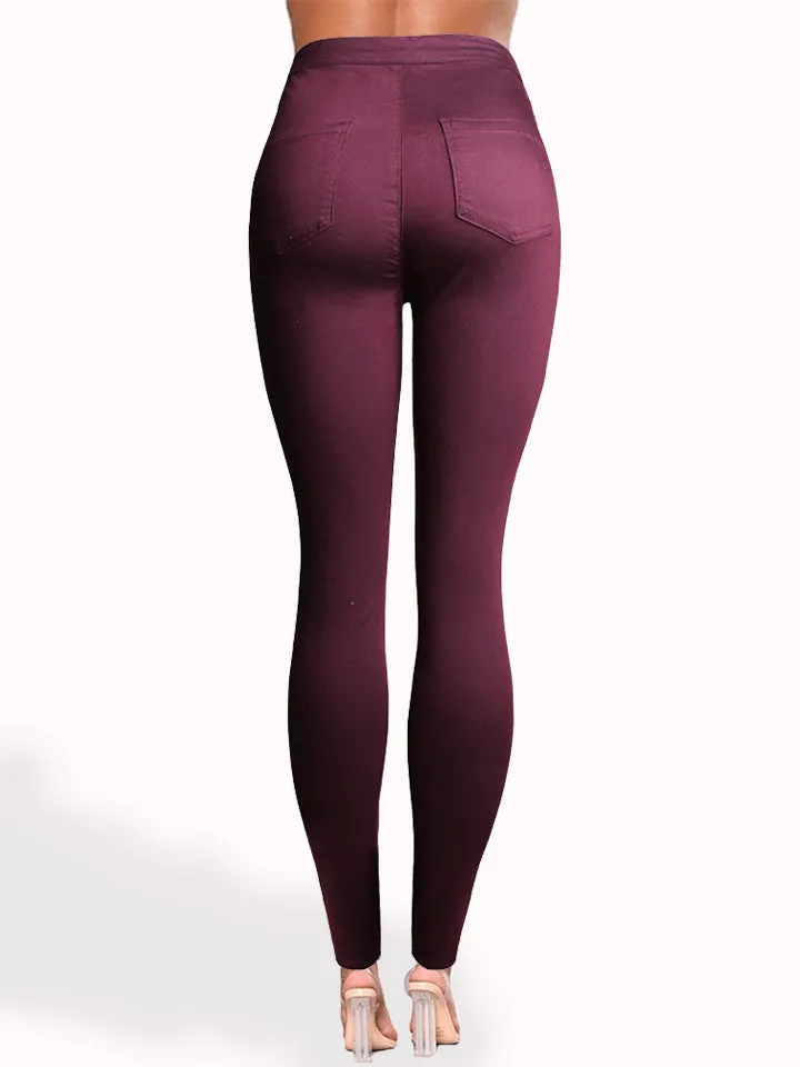 Button Fly Long Jeans