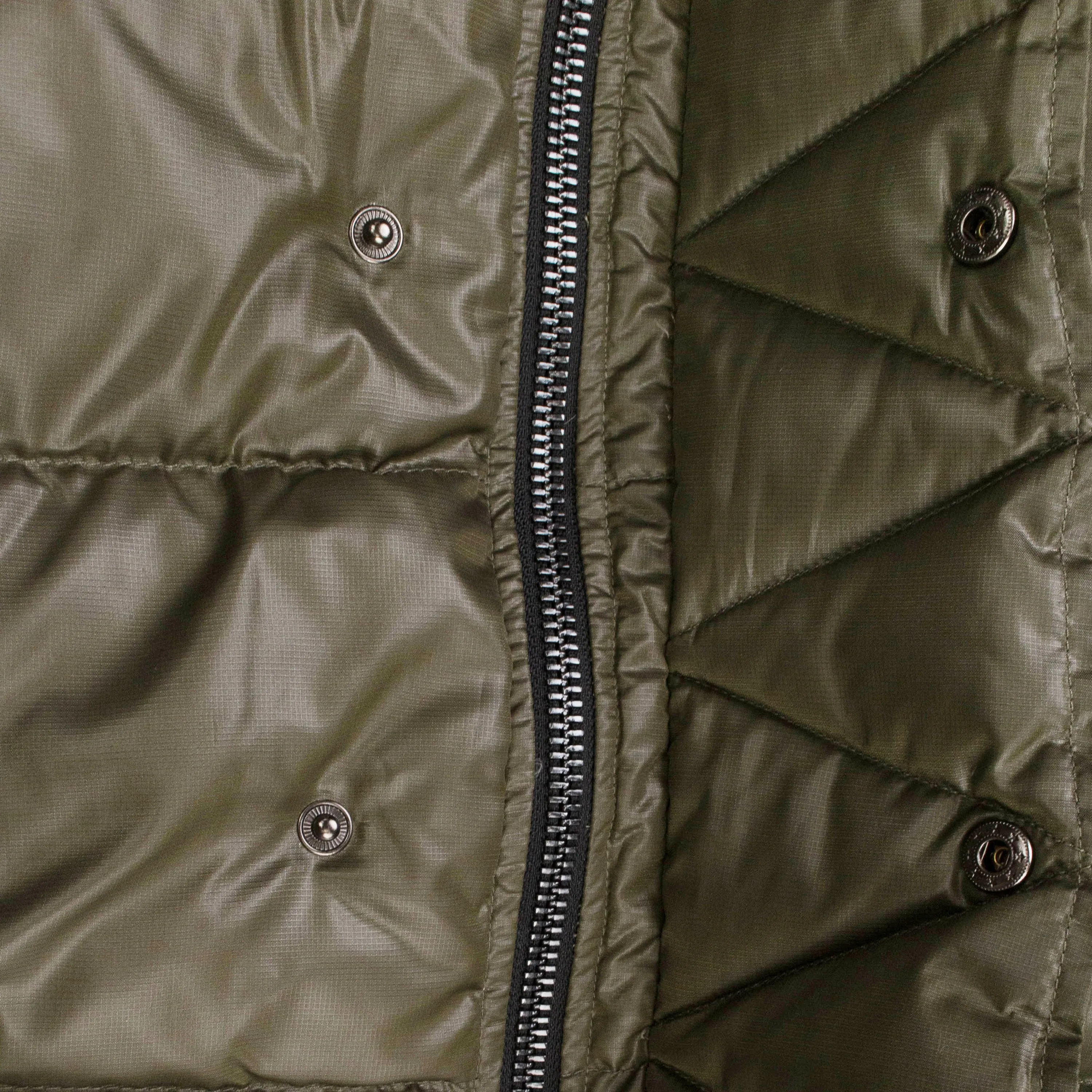 CALLIPYGIAN REVERSIBLE OLIVE BLACK PUFFER COAT