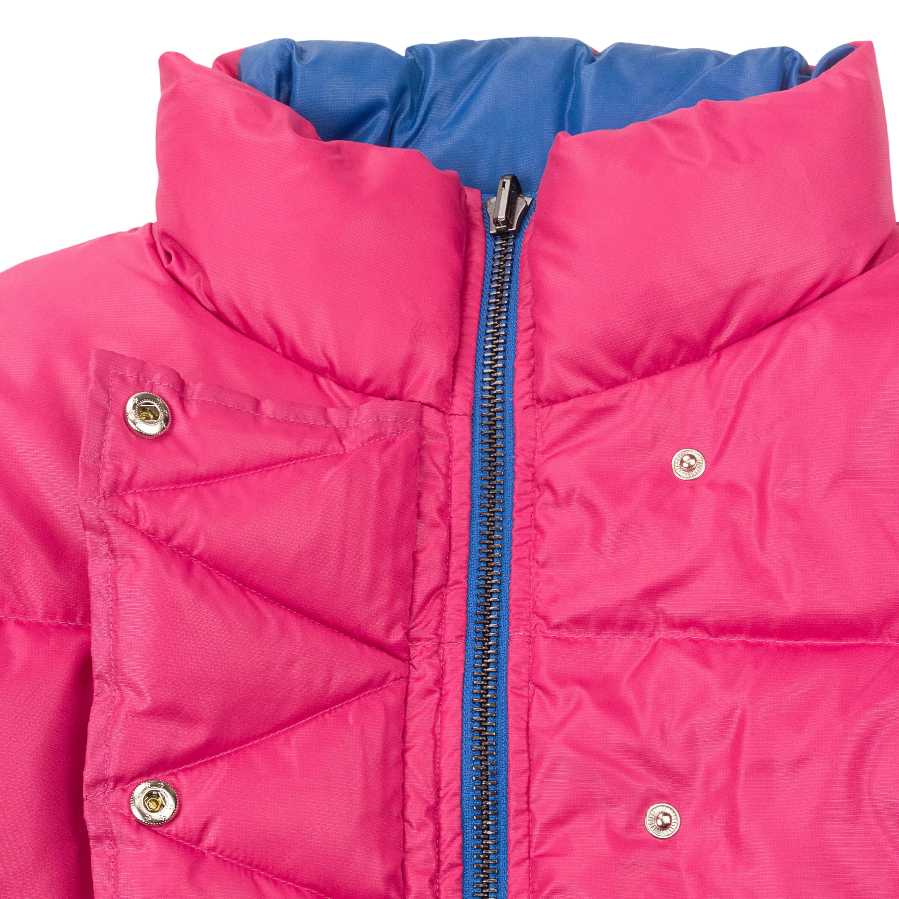 CALLIPYGIAN REVERSIBLE PINK BLUE PUFFER COAT