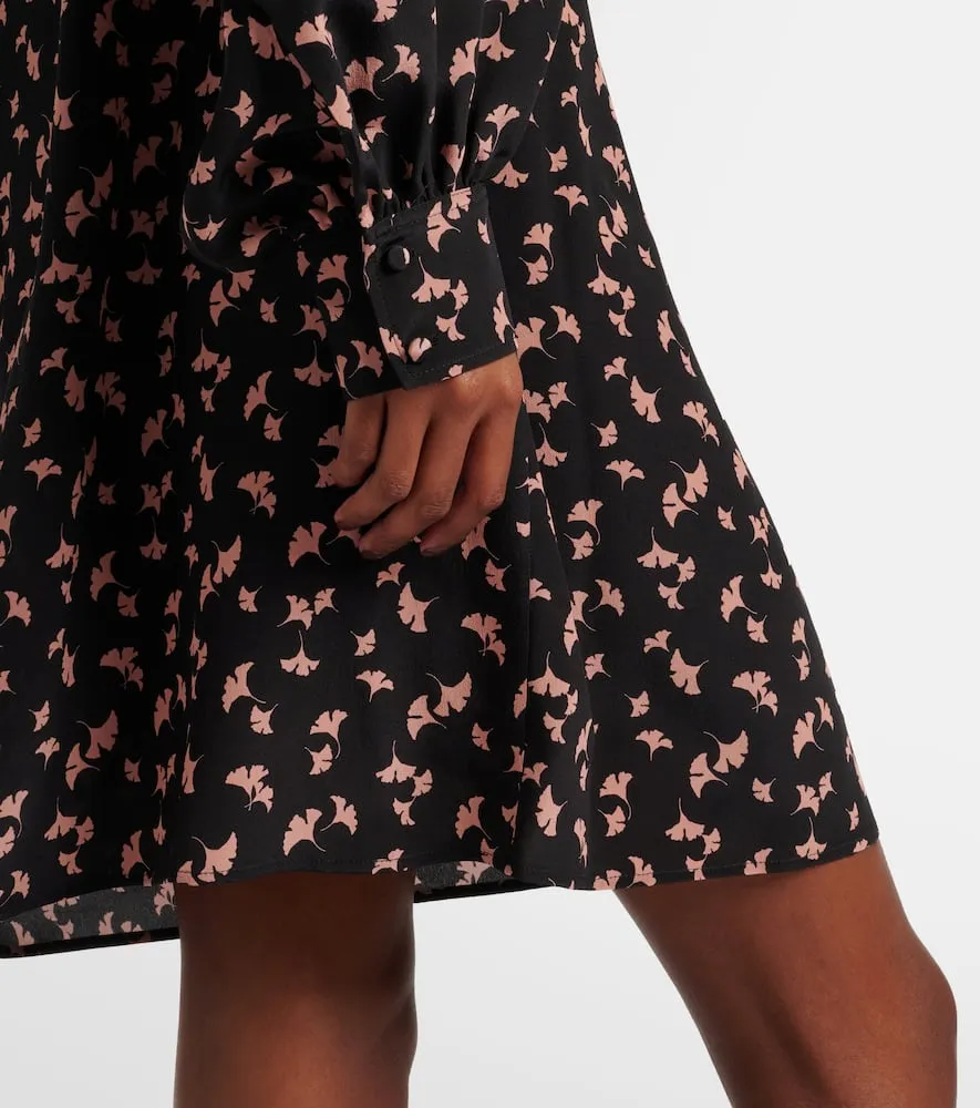 Chloe Floral silk chiffon minidress