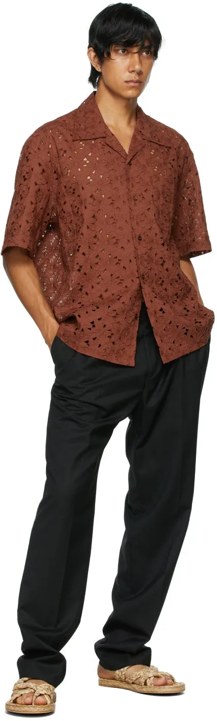 CMMN SWDN Black Wool Jez Pleated Trousers