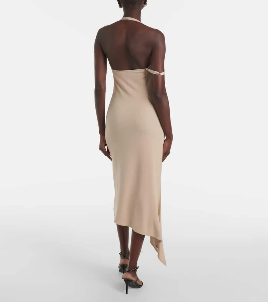 Courr√É¬®ges Undressed asymmetrical midi dress