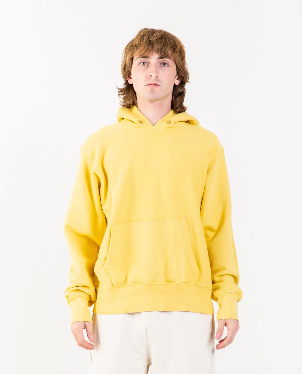 Cropped Hoodie Vintage Yellow