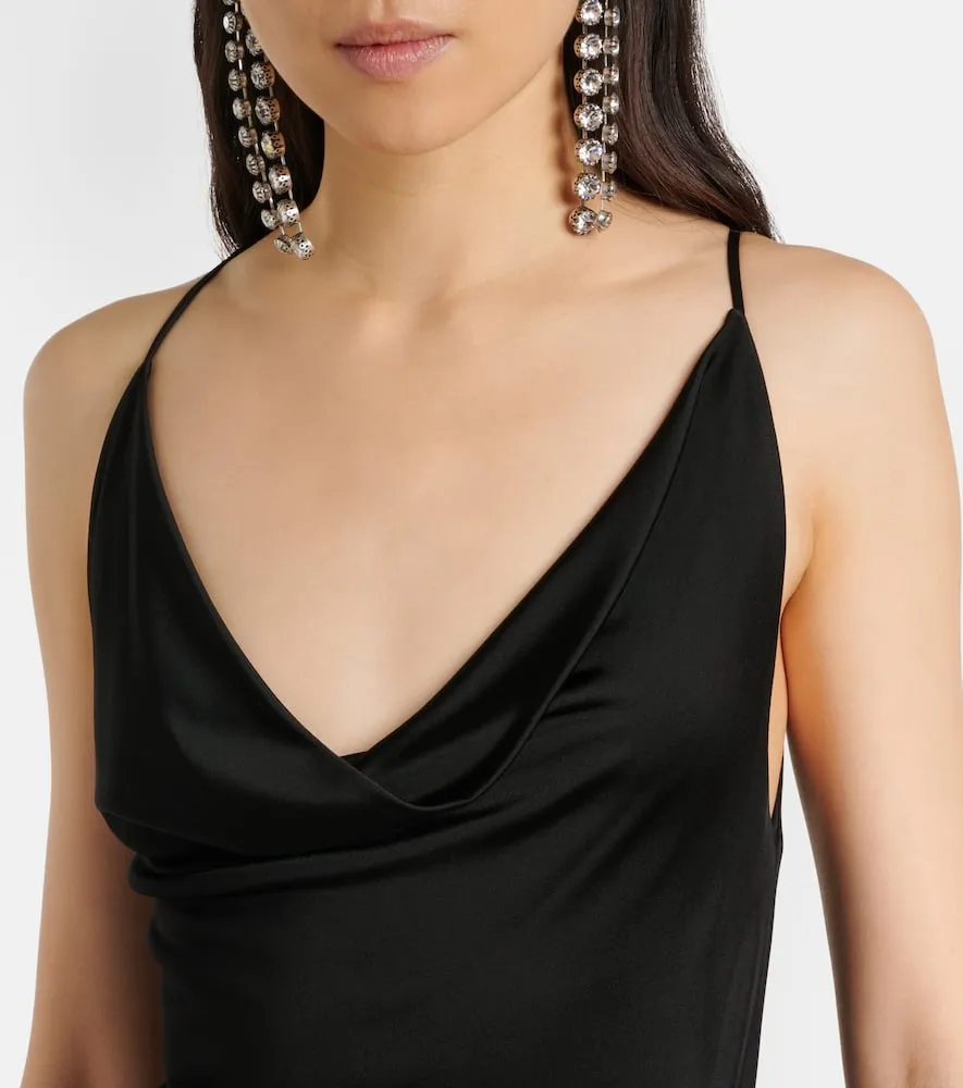 David Koma Asymmetric crystal-embellished gown