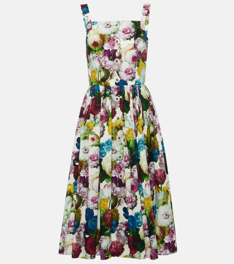 Dolce&Gabbana Floral cotton midi dress