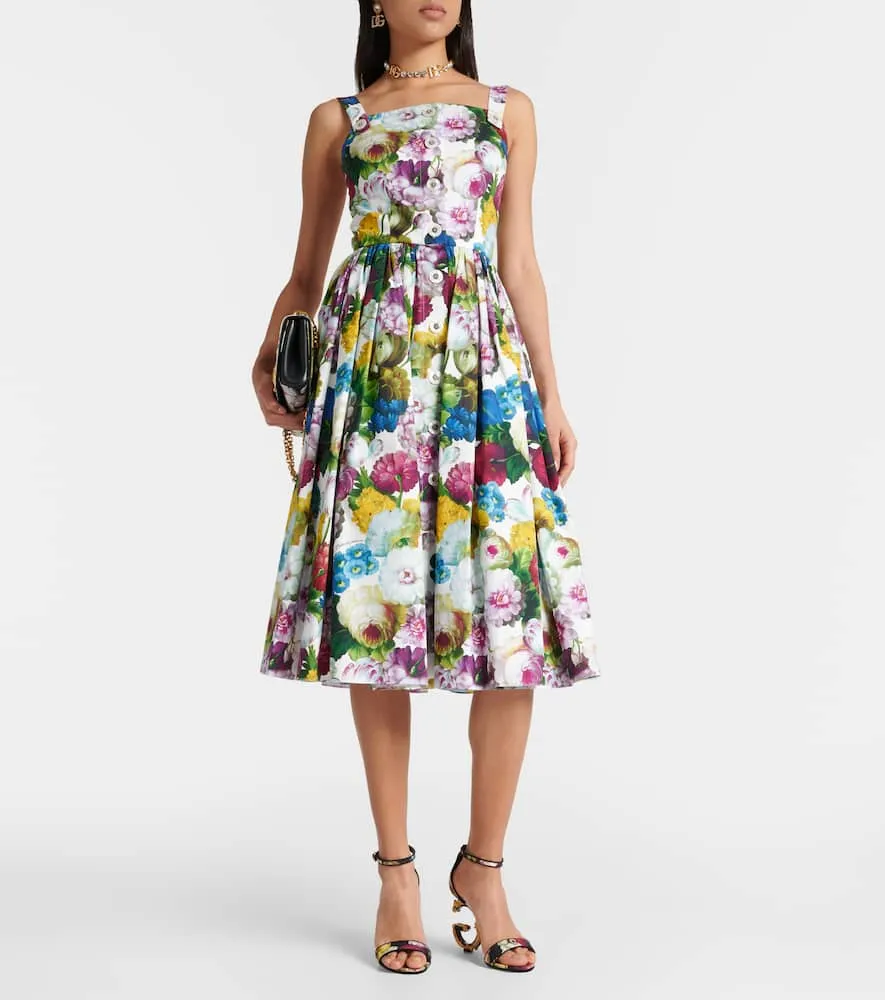 Dolce&Gabbana Floral cotton midi dress