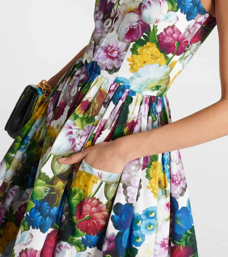 Dolce&Gabbana Floral cotton midi dress