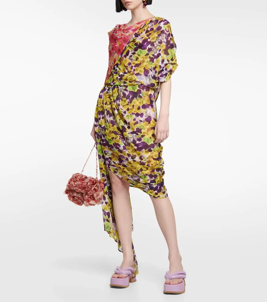 Dries Van Noten Floral gathered midi dress