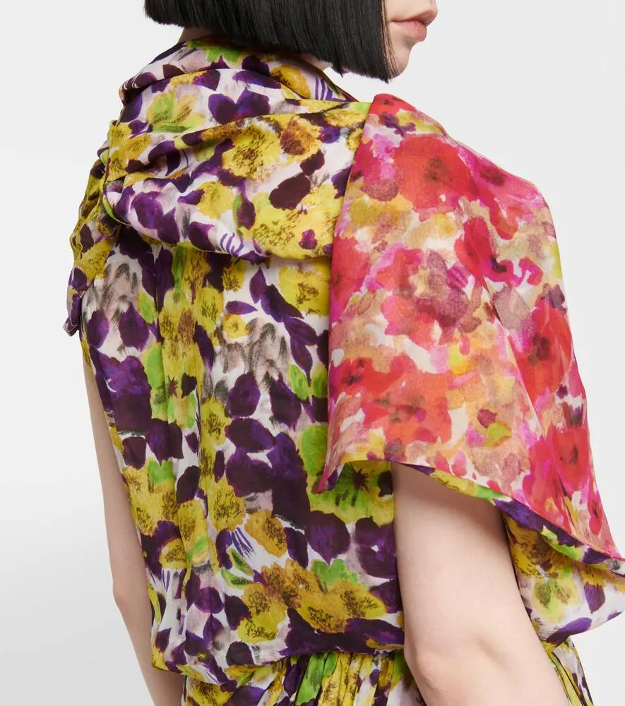 Dries Van Noten Floral gathered midi dress