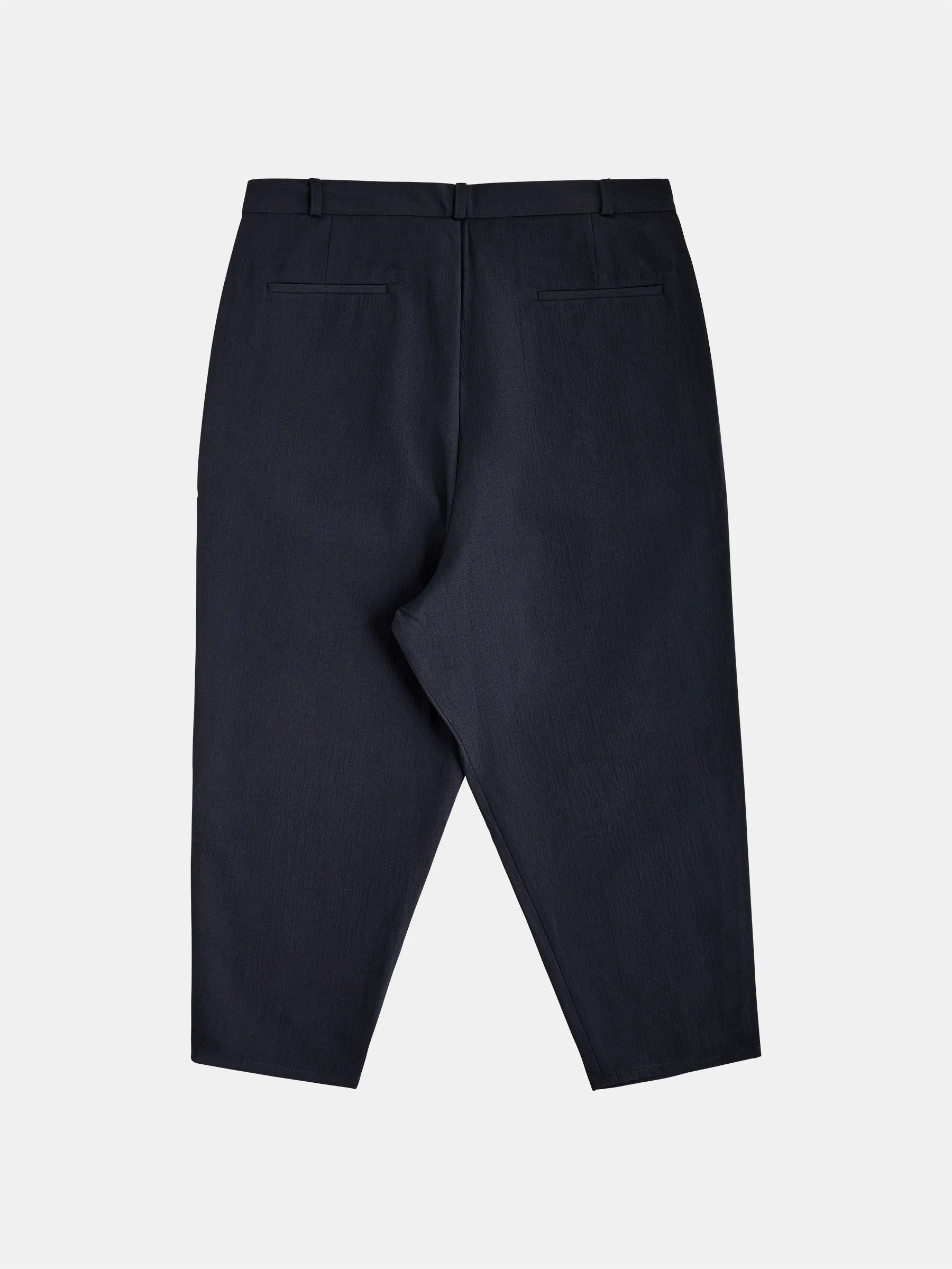 Dropped Crotch Wide-Cut Trousers