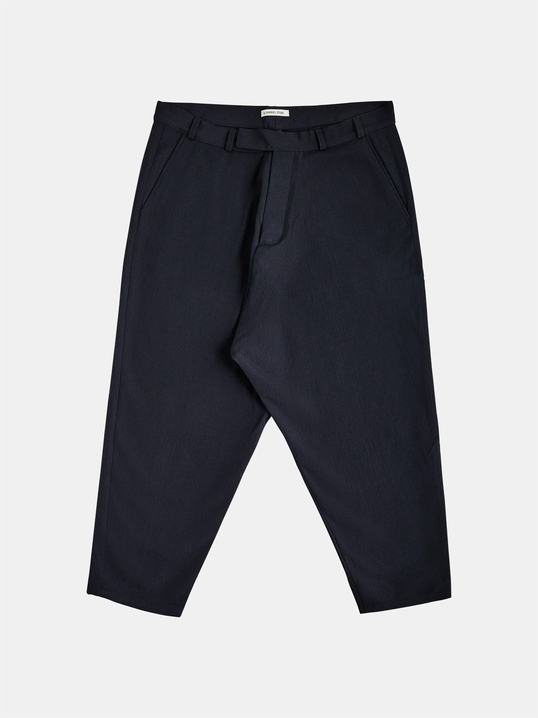 Dropped Crotch Wide-Cut Trousers