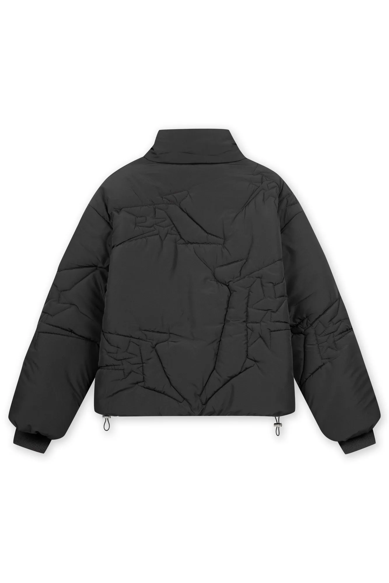 EMBROIDERY BLACK PUFFER JACKET