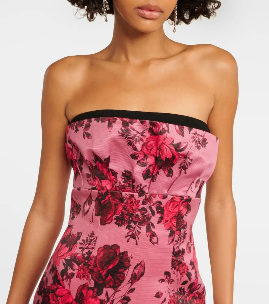 Emilia Wickstead Adalina floral strapless midi dress