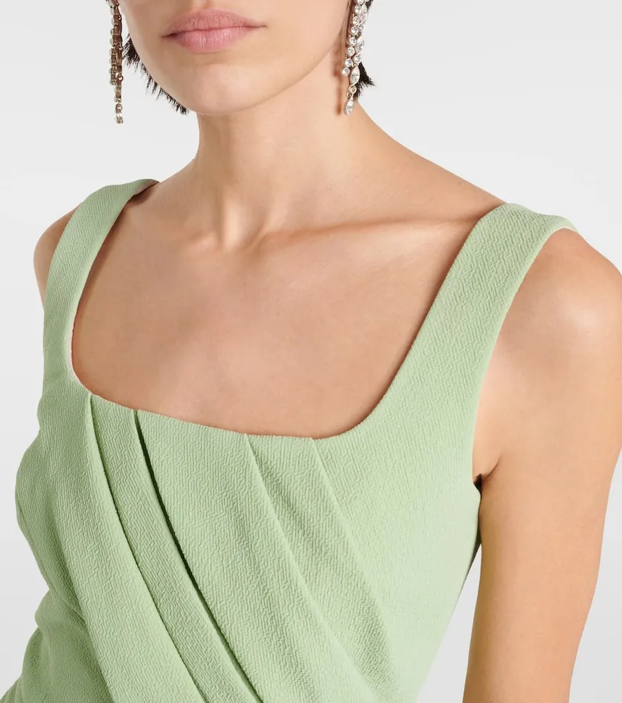 Emilia Wickstead Arina pleated crêpe midi dress