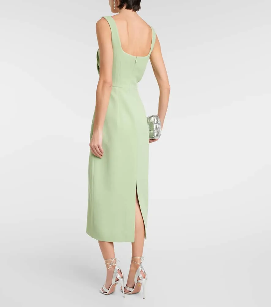 Emilia Wickstead Arina pleated crêpe midi dress