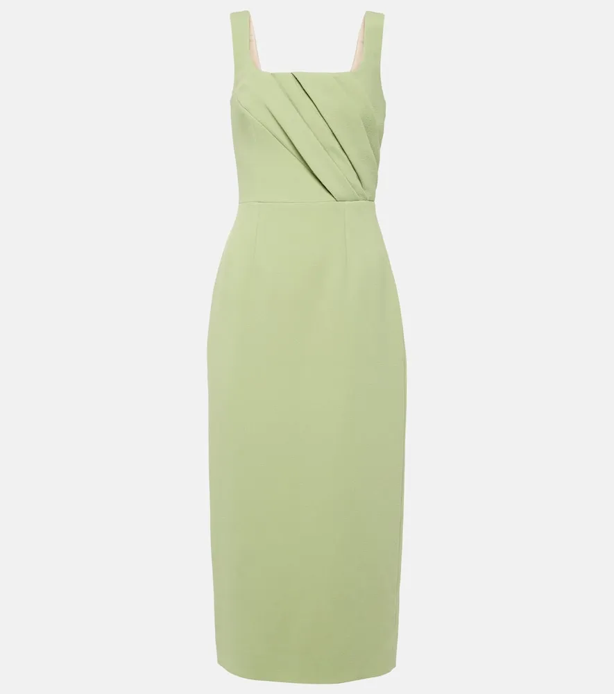 Emilia Wickstead Arina pleated crêpe midi dress