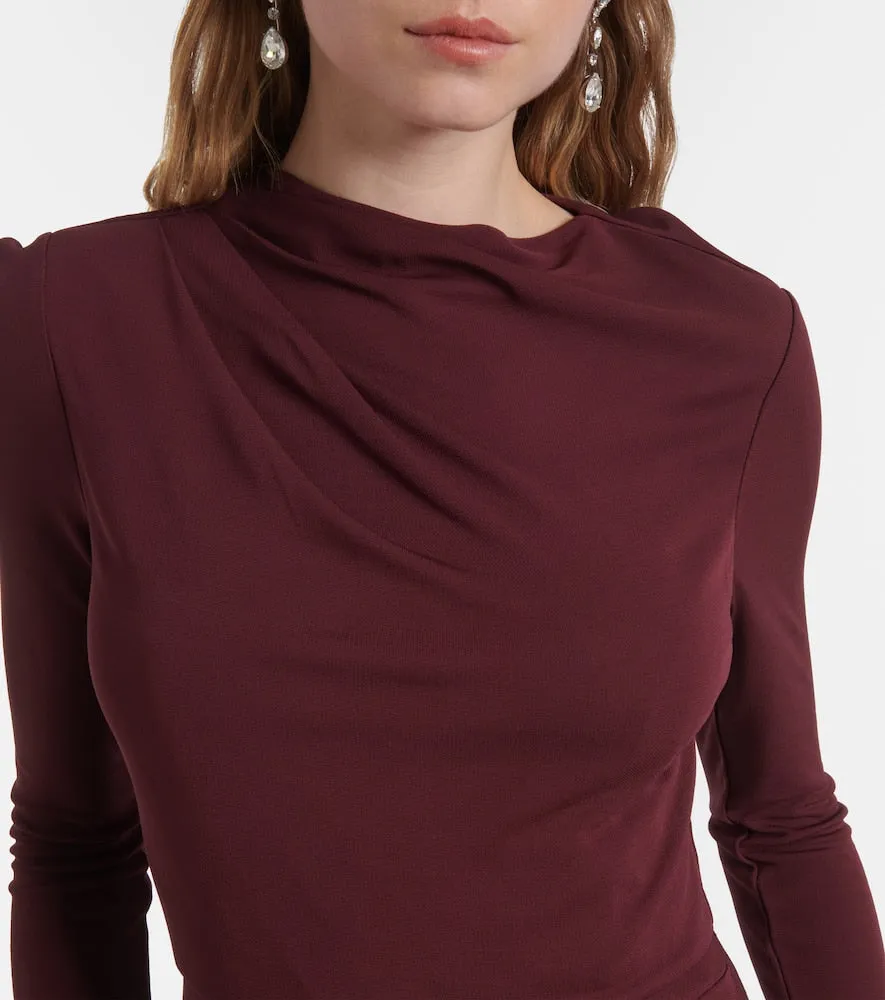 Erdem Draped cr√É¬™pe jersey midi dress