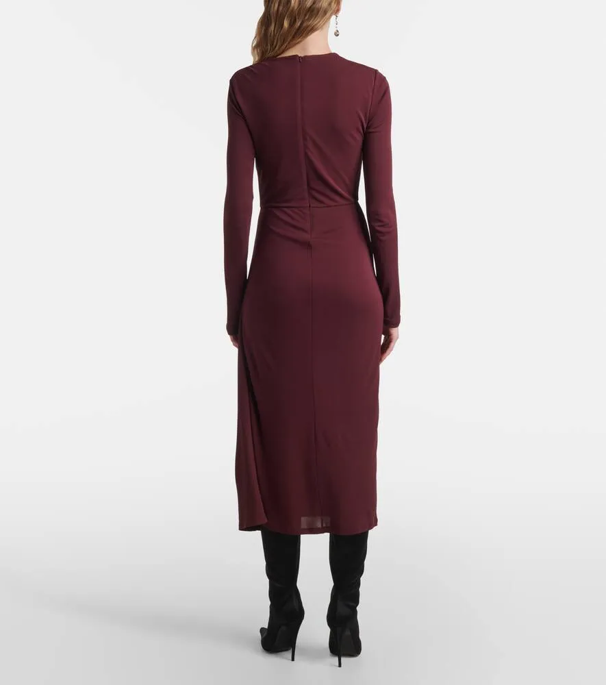 Erdem Draped cr√É¬™pe jersey midi dress