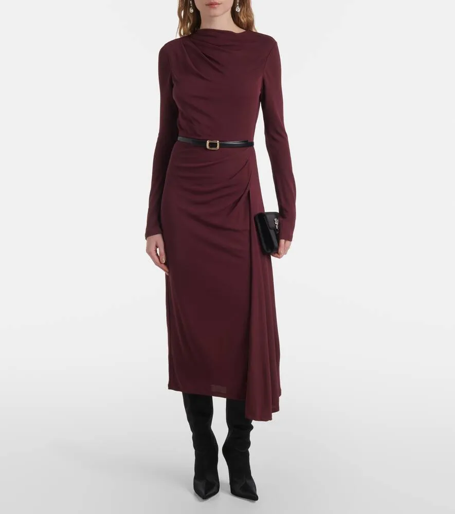 Erdem Draped cr√É¬™pe jersey midi dress
