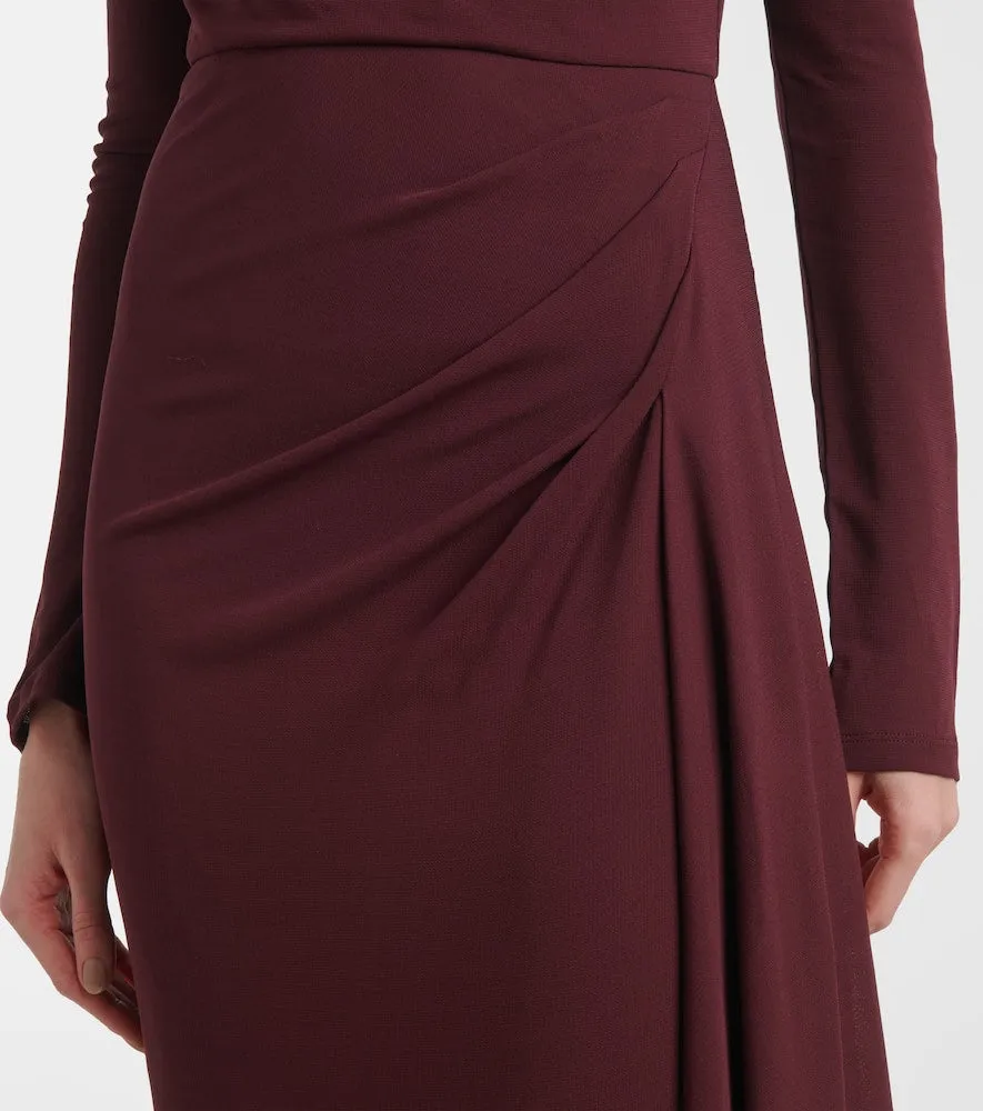 Erdem Draped cr√É¬™pe jersey midi dress