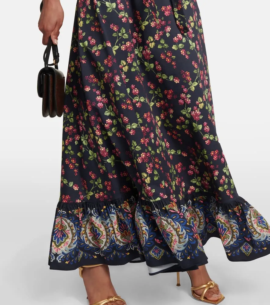 Etro Printed cotton-blend maxi dress