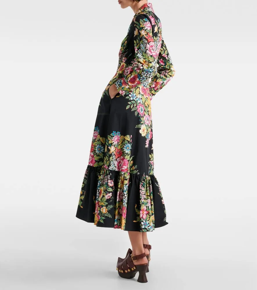 Etro Printed cotton midi dress
