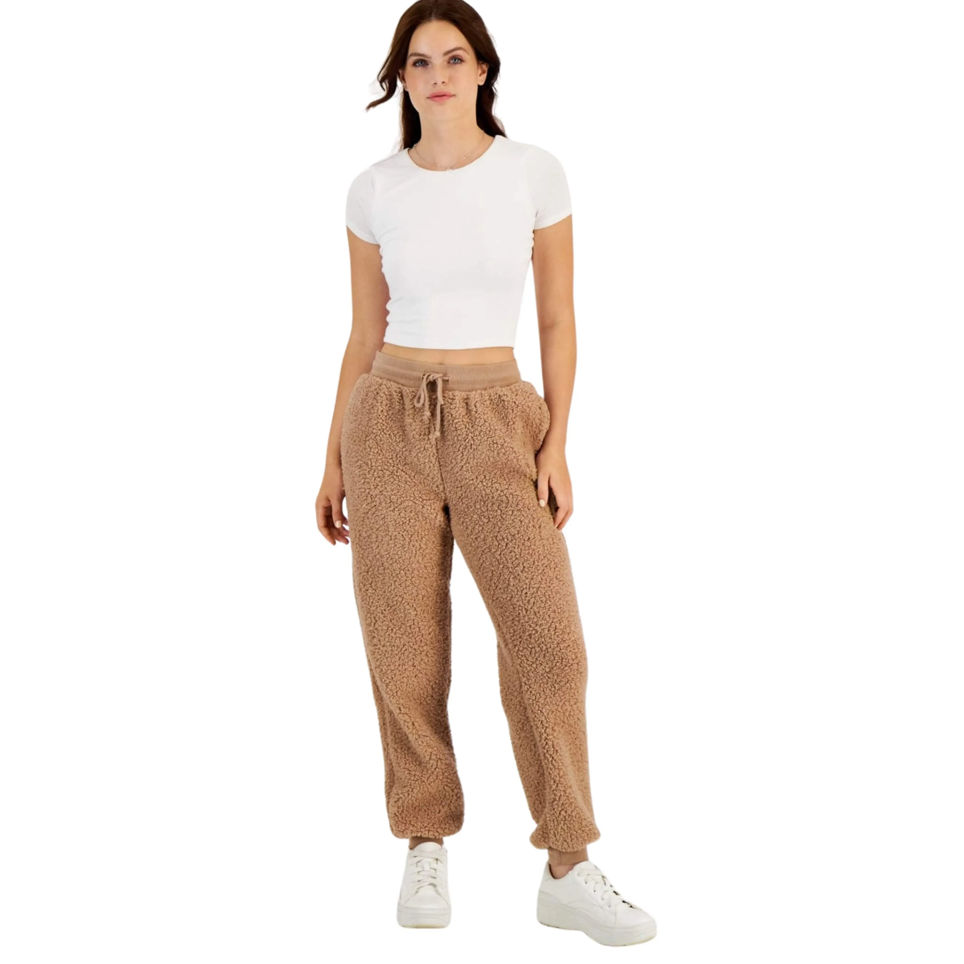 HIPPIE ROSE - ' Sherpa Drawstring Jogger Pants
