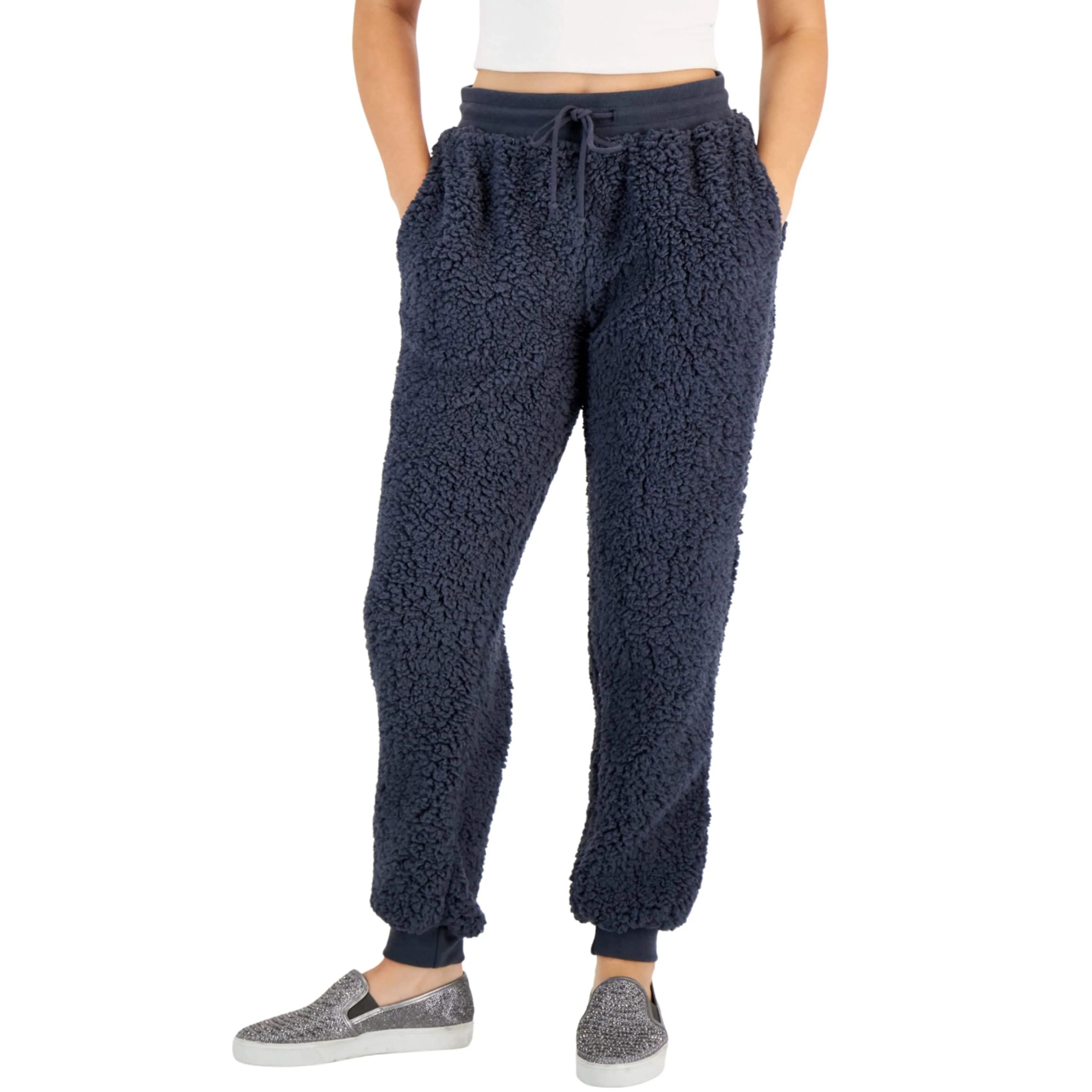 HIPPIE ROSE - ' Sherpa Drawstring Jogger Pants
