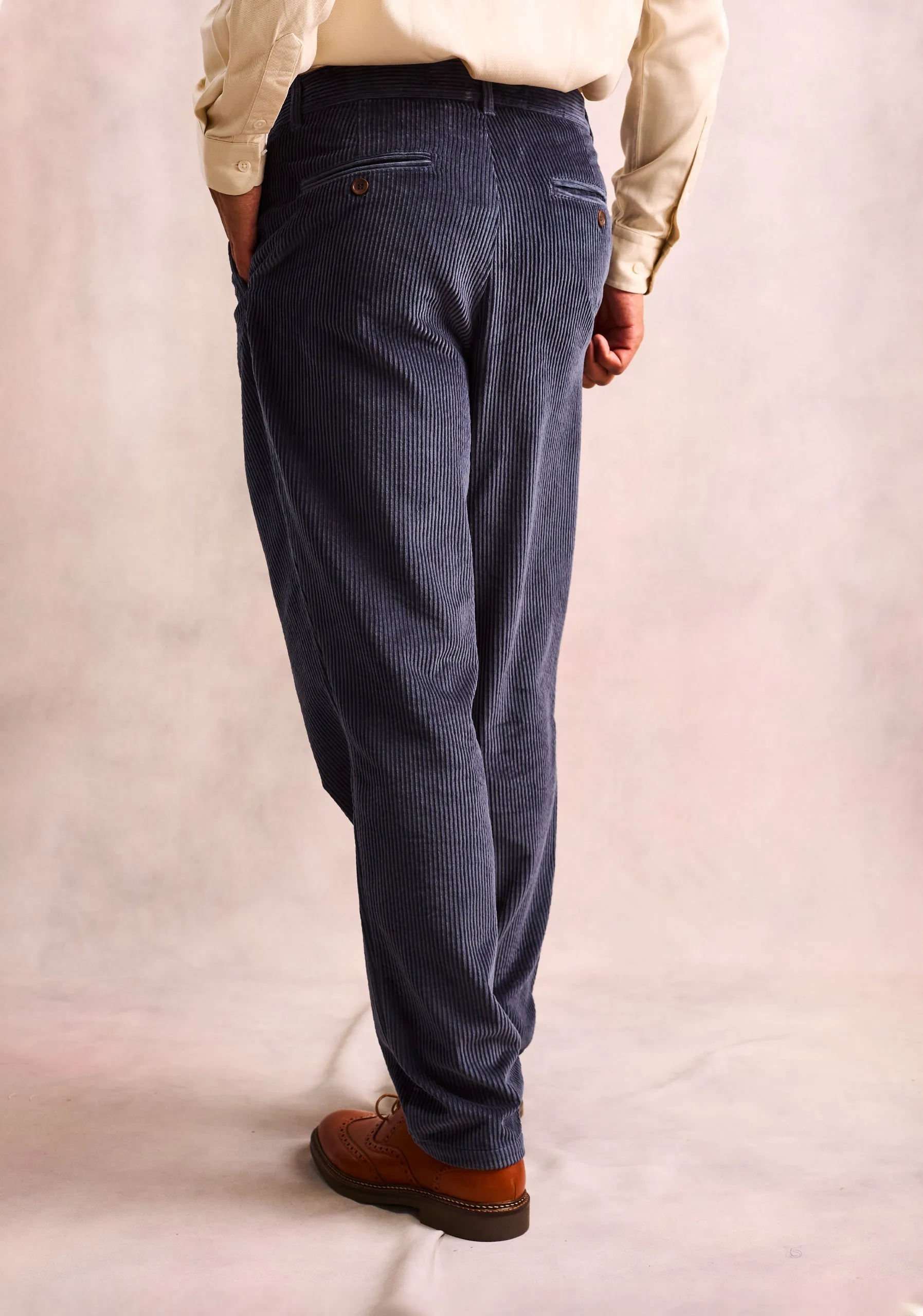 Hudson Corduroy Blue Trousers