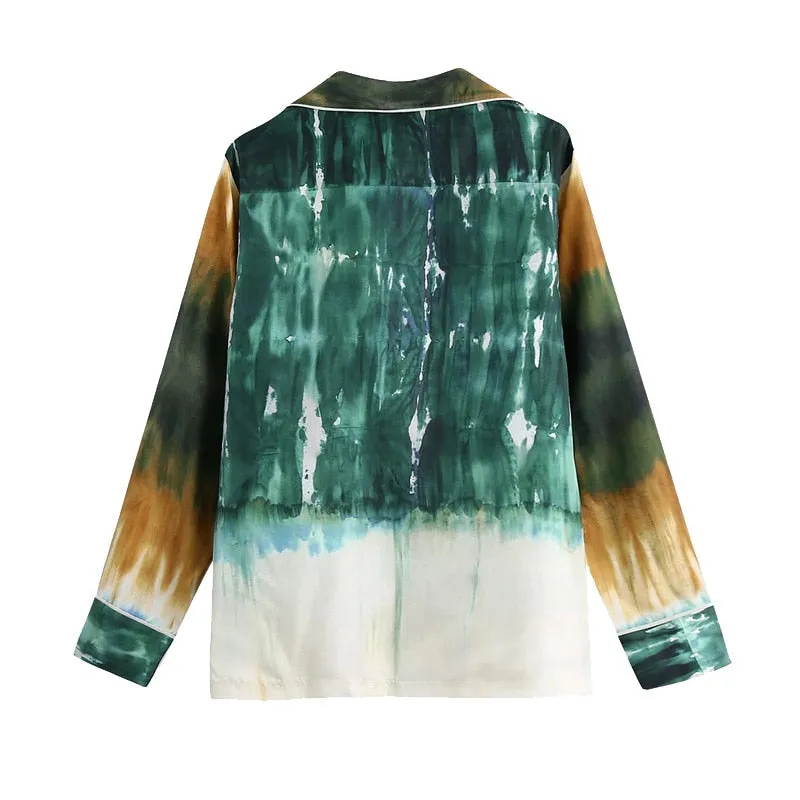 KPSILK TIE-DYE SHIRT AND TROUSERS