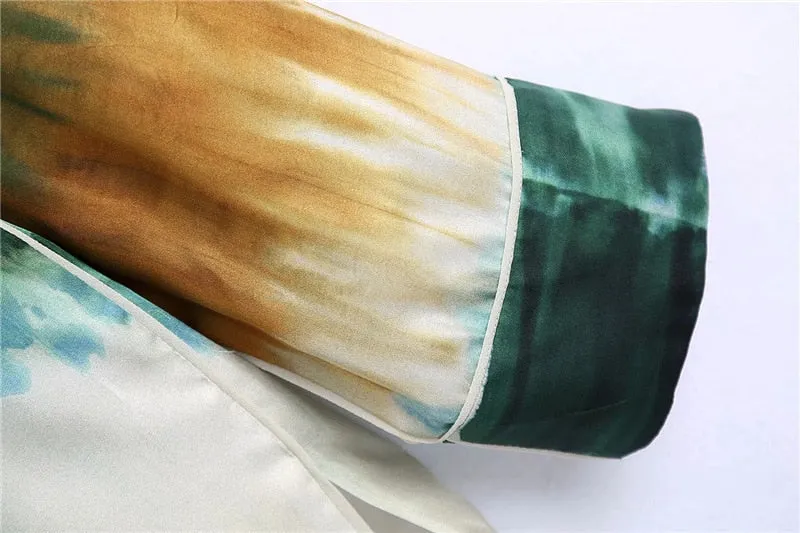 KPSILK TIE-DYE SHIRT AND TROUSERS