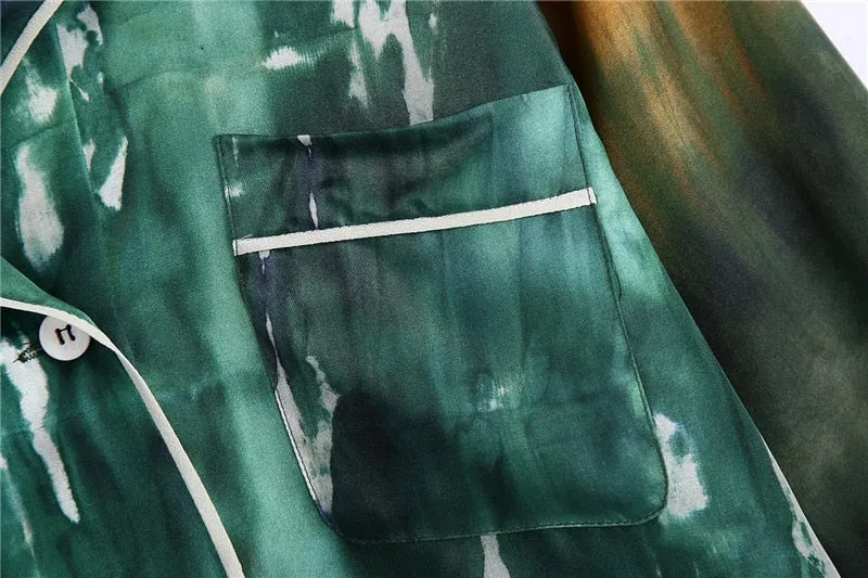 KPSILK TIE-DYE SHIRT AND TROUSERS