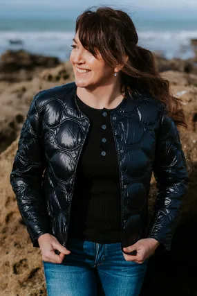 Liss Packable Down Quilted Jacket - Black