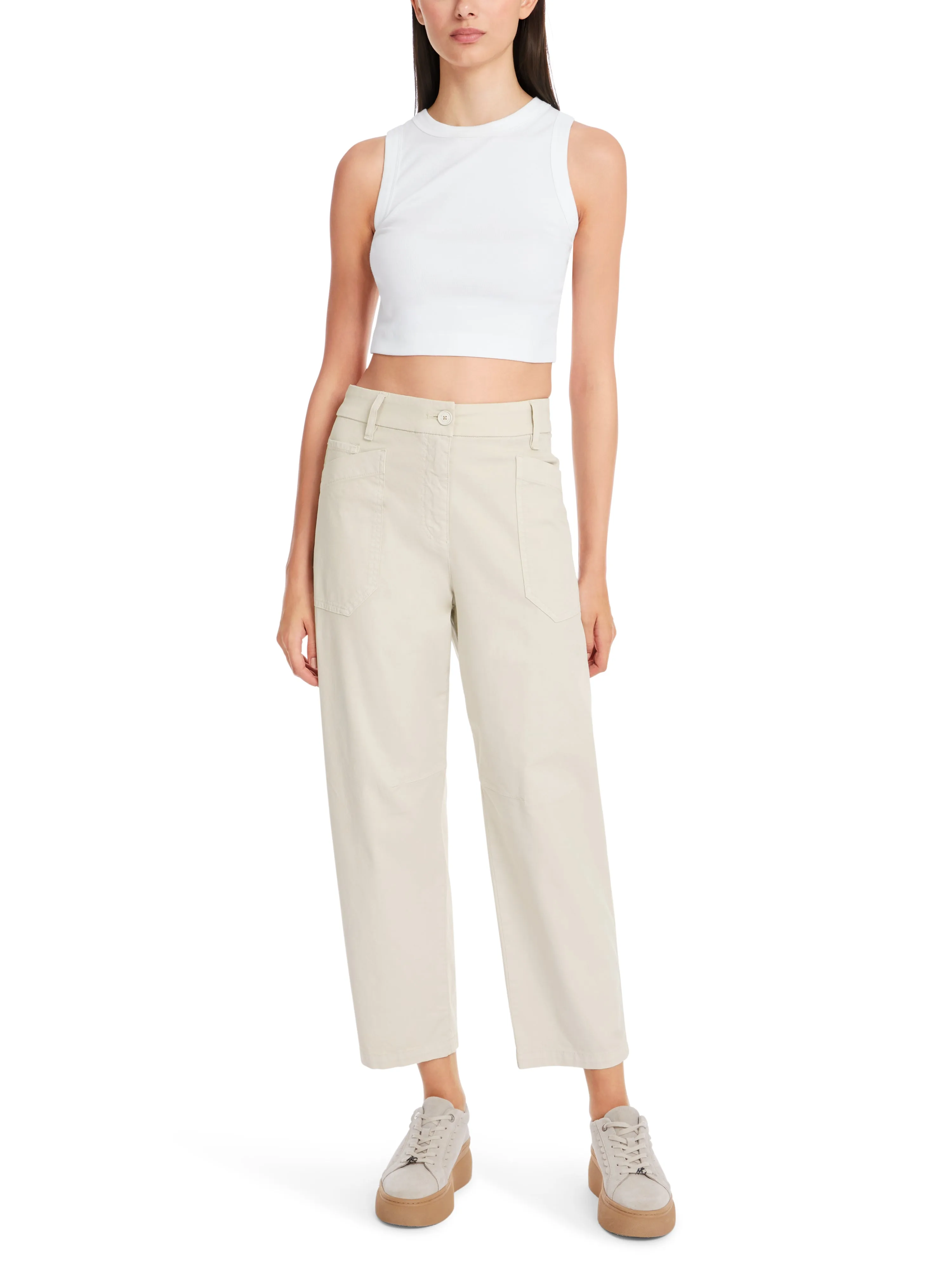 MARC CAIN Cream Cropped Trousers