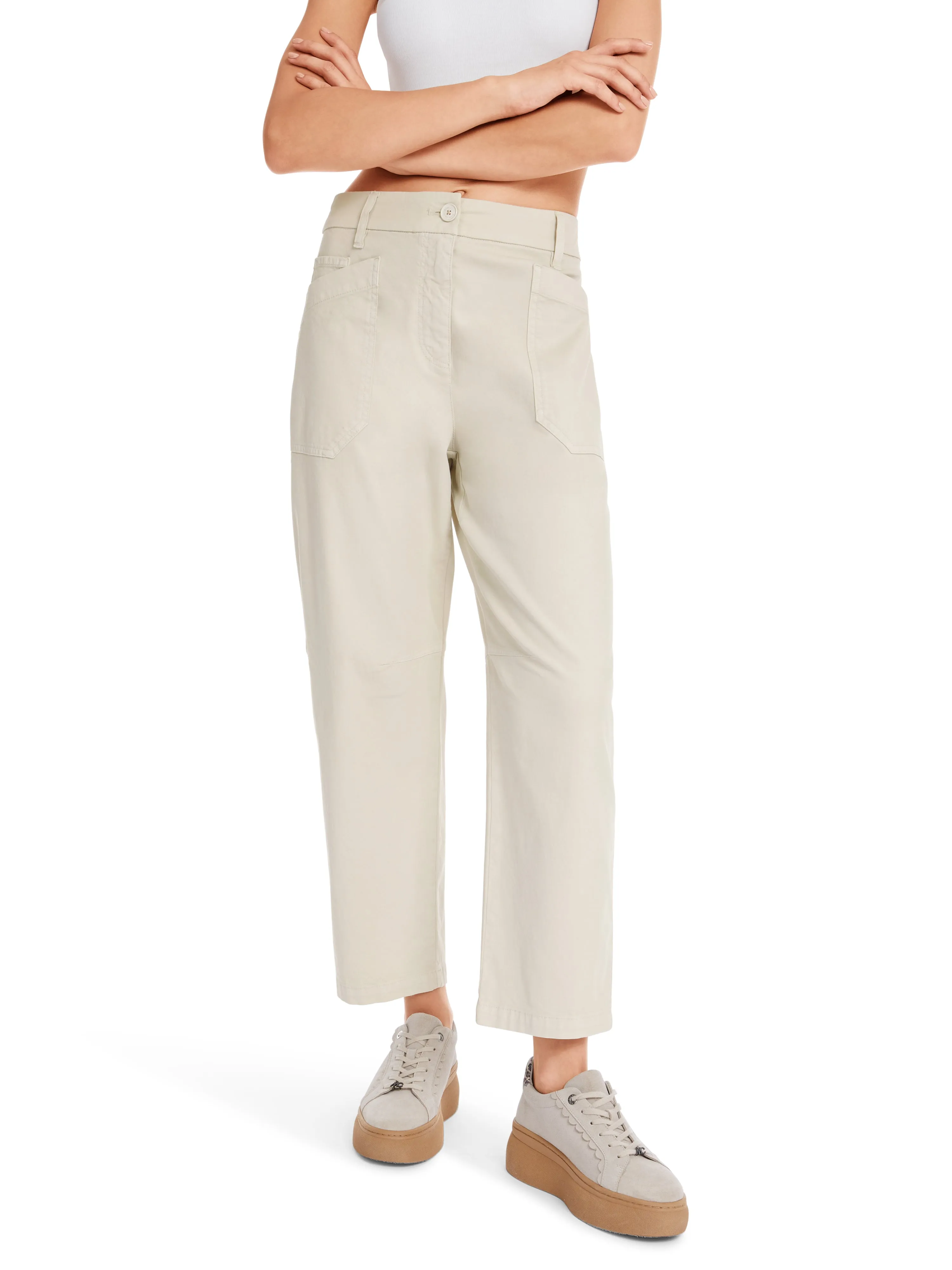 MARC CAIN Cream Cropped Trousers